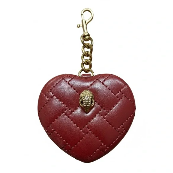 Kurt Geiger London Kensington Heart Mirror bag charm NWT - Picture 1 of 5